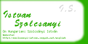 istvan szolcsanyi business card